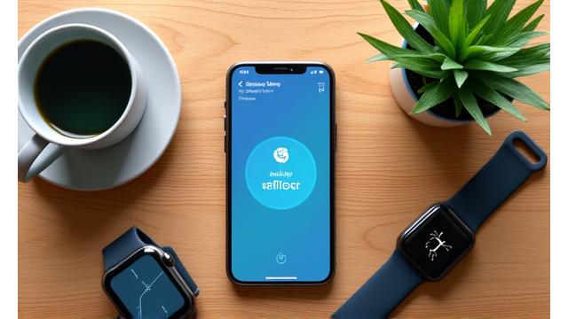Dispositivos wearables modernos sobre una mesa con pantalla de datos de salud, simbolizando la tecnología en el bienestar.