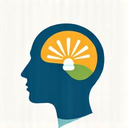 Icono de cerebro con luces conectadas y hoja, representando biohacking accesible y natural