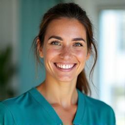 Retrato de Ana López, fisioterapeuta